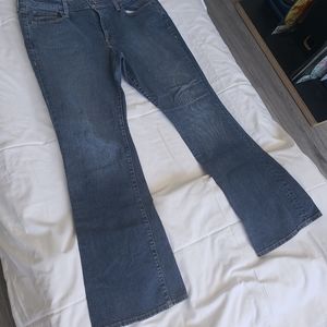 Women flared denim jeans